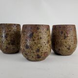 3 Pyrite stoneware cups