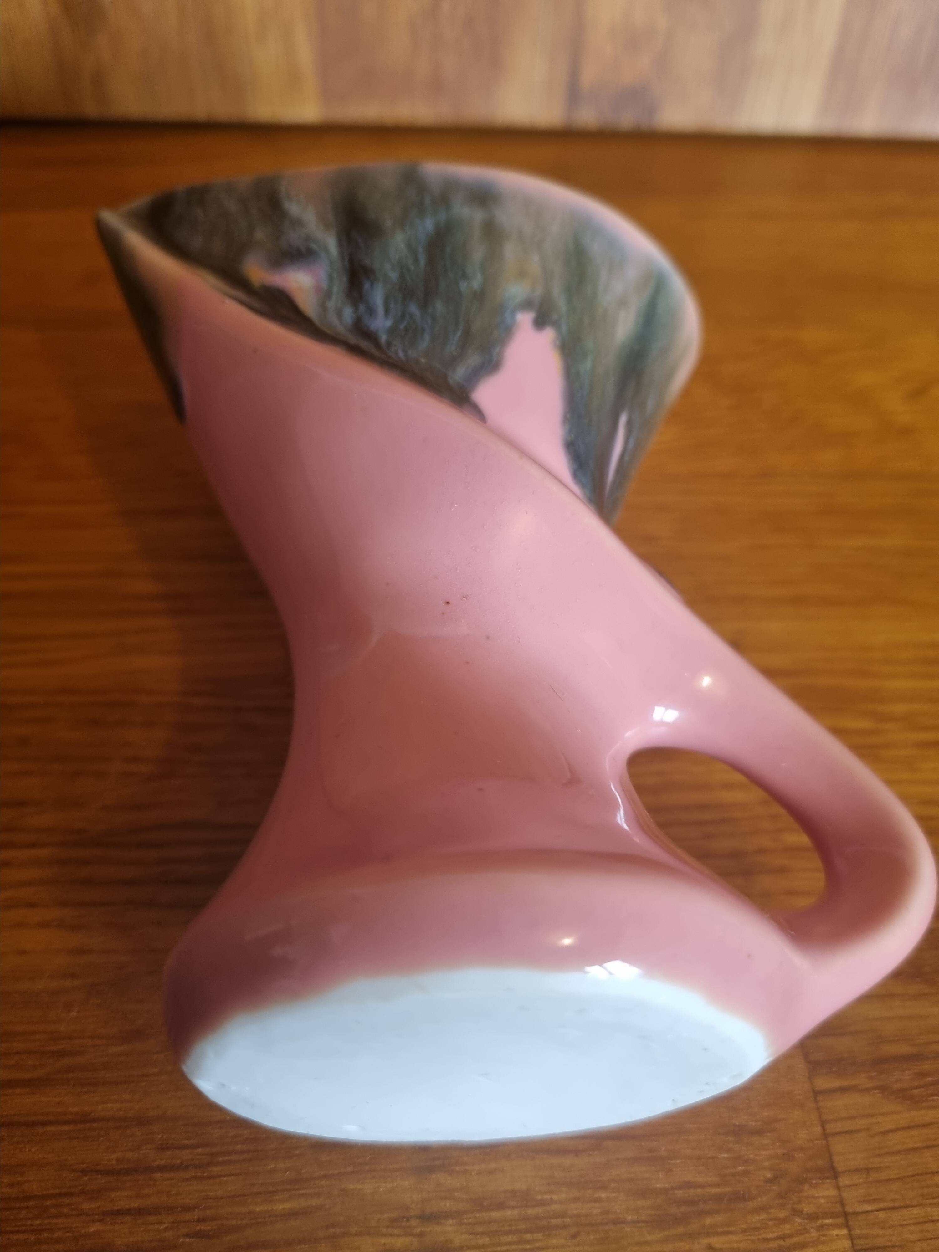 Vase vintage art déco années 50 forme libre