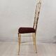 Pair of chiavarine chairs, brass