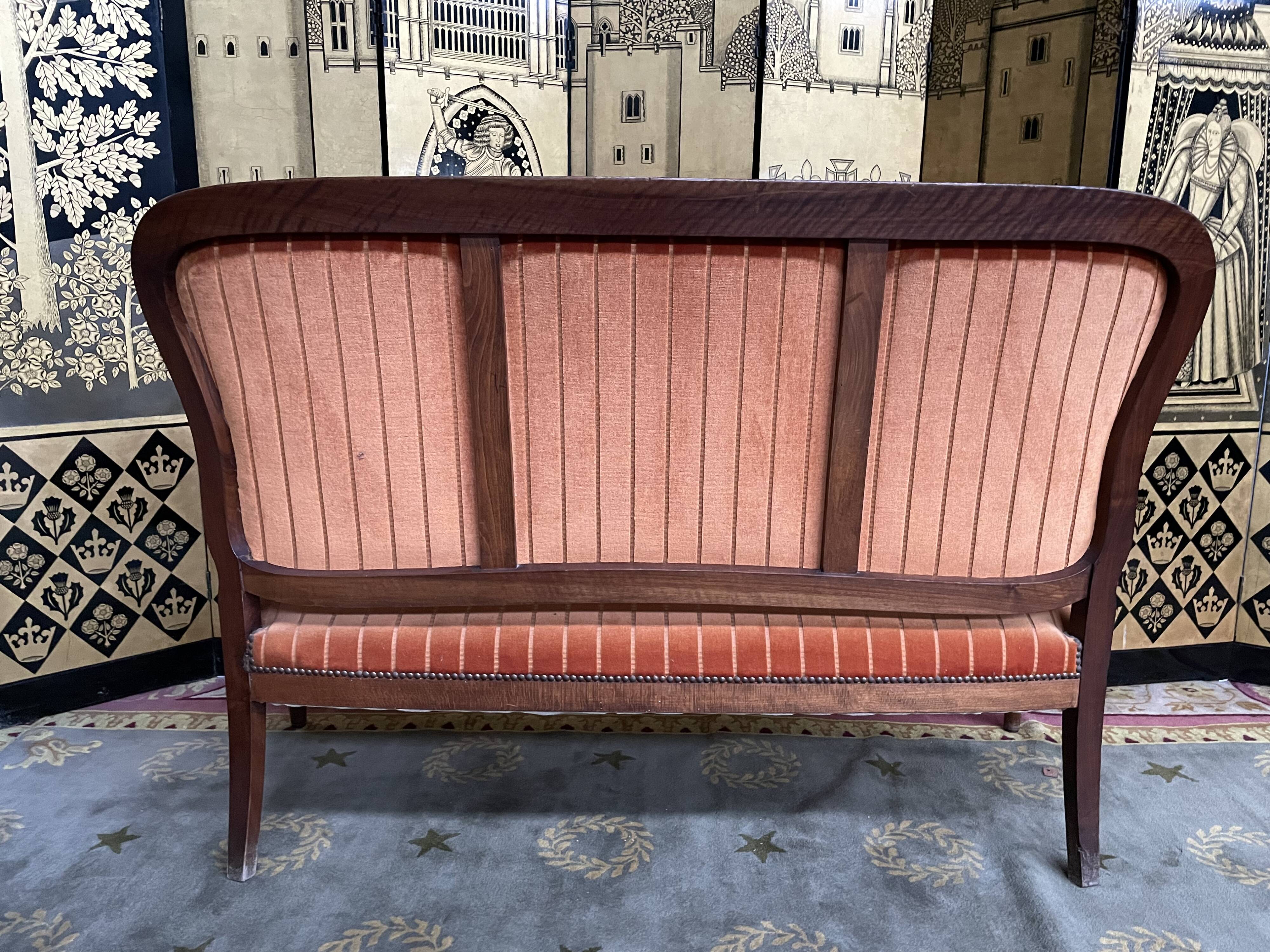 Salon complet Louis Philippe banquette et paire de fauteuils