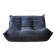 Black leather 3-seat Togo sofa attributed to Michel Ducaroy for Ligne Roset