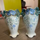 Set of two art-deco vases periwinkle keller and guérin