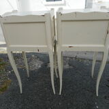 Pair of white lacquered bedside tables