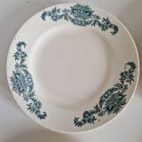 Set of 6 deep plates in Terre de fer, Lutece Longchamp model