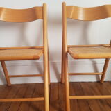 Set of 2 folding chairs cannees