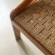 Chaise scandinave vintage en orme et corde tressée, design 1950