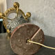 Lampe époque Napoléon III en antimoine, bronze et marbre vers 1850