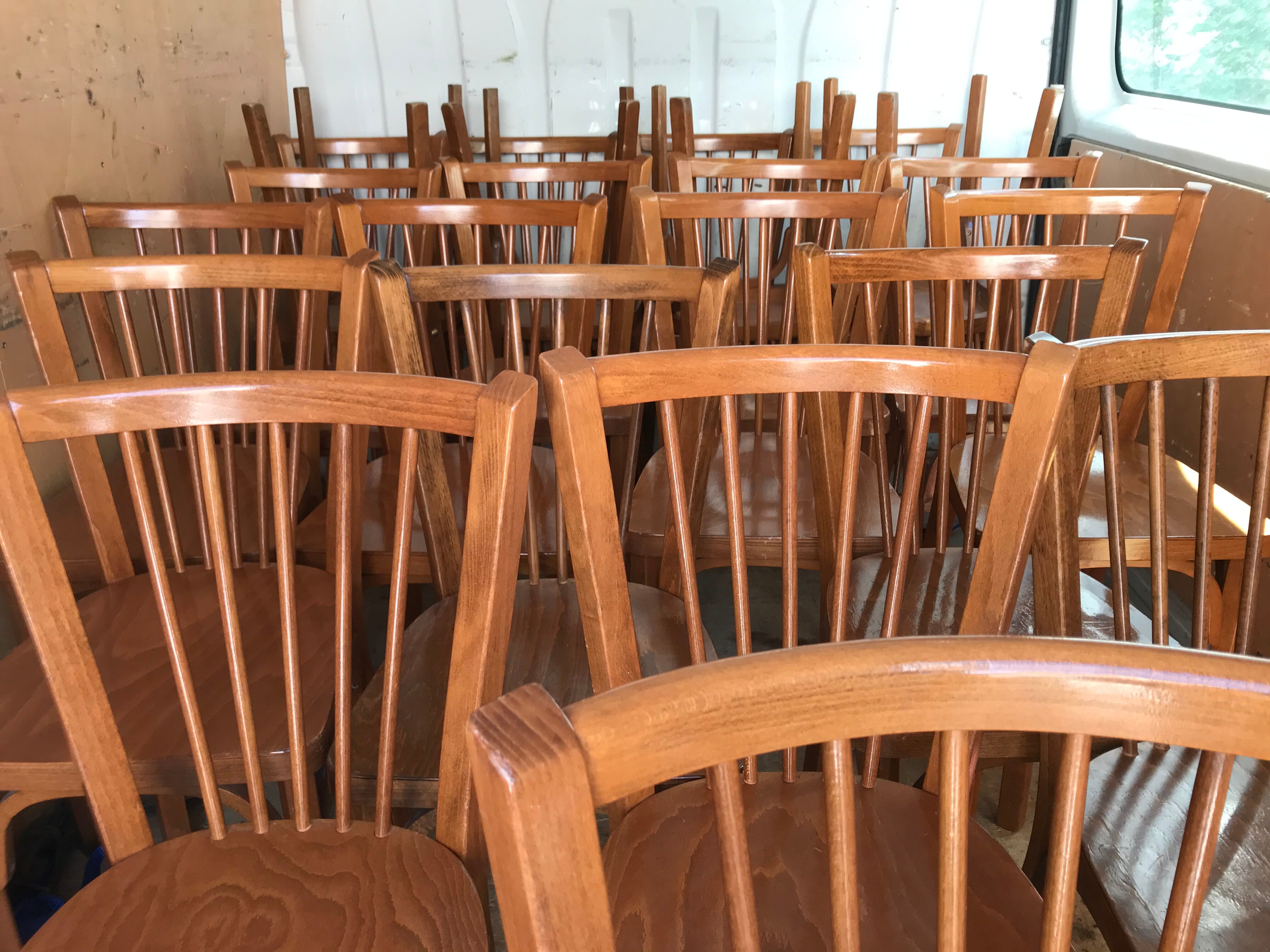 Rare series of 50 chairs Baumann fanett vintage design 1950 1960