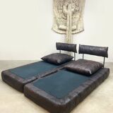 Vintage design leather sofa daybed ‘Patchwork’