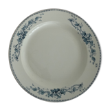 Plat rond en faïence motif Bertha