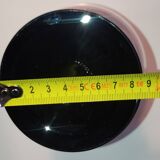 6 large Vintage Black Opaline Stemmed GLASSES - For Iced Cocktails - LUMINARC 1990