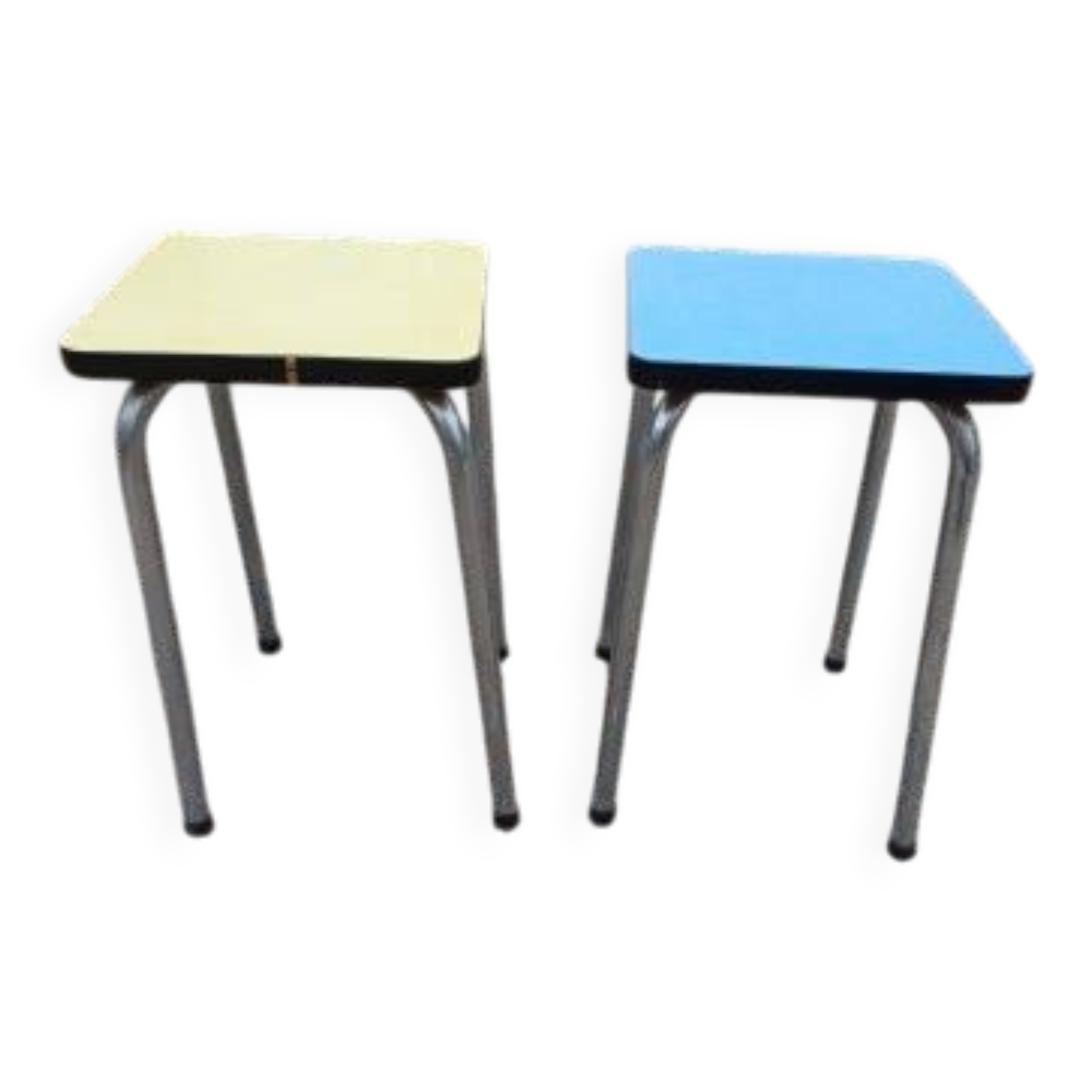 Paire de tabourets en formica