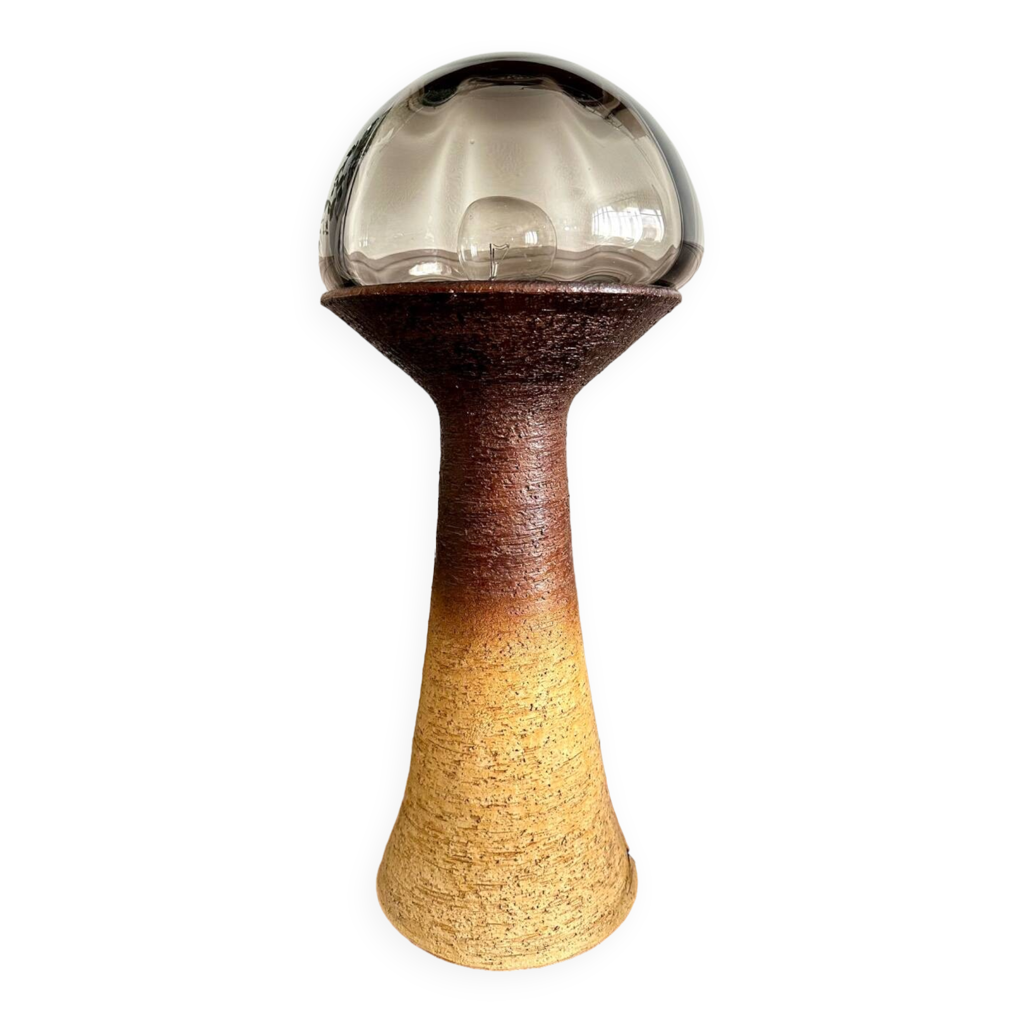 Lampe design brutaliste en céramique