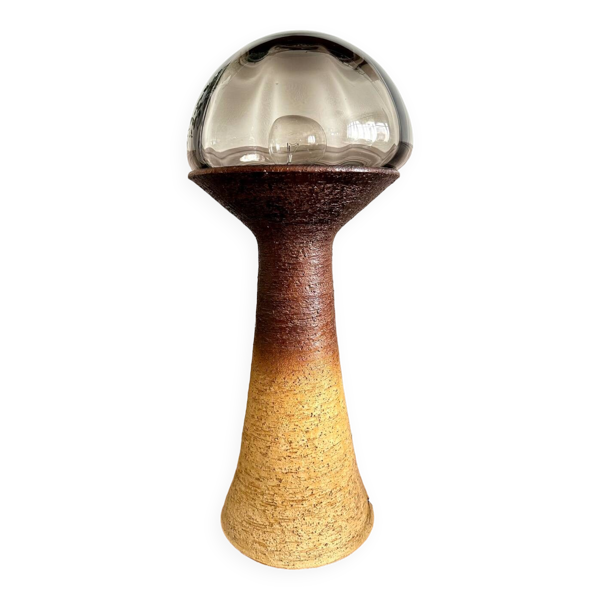 Lampe design brutaliste en céramique