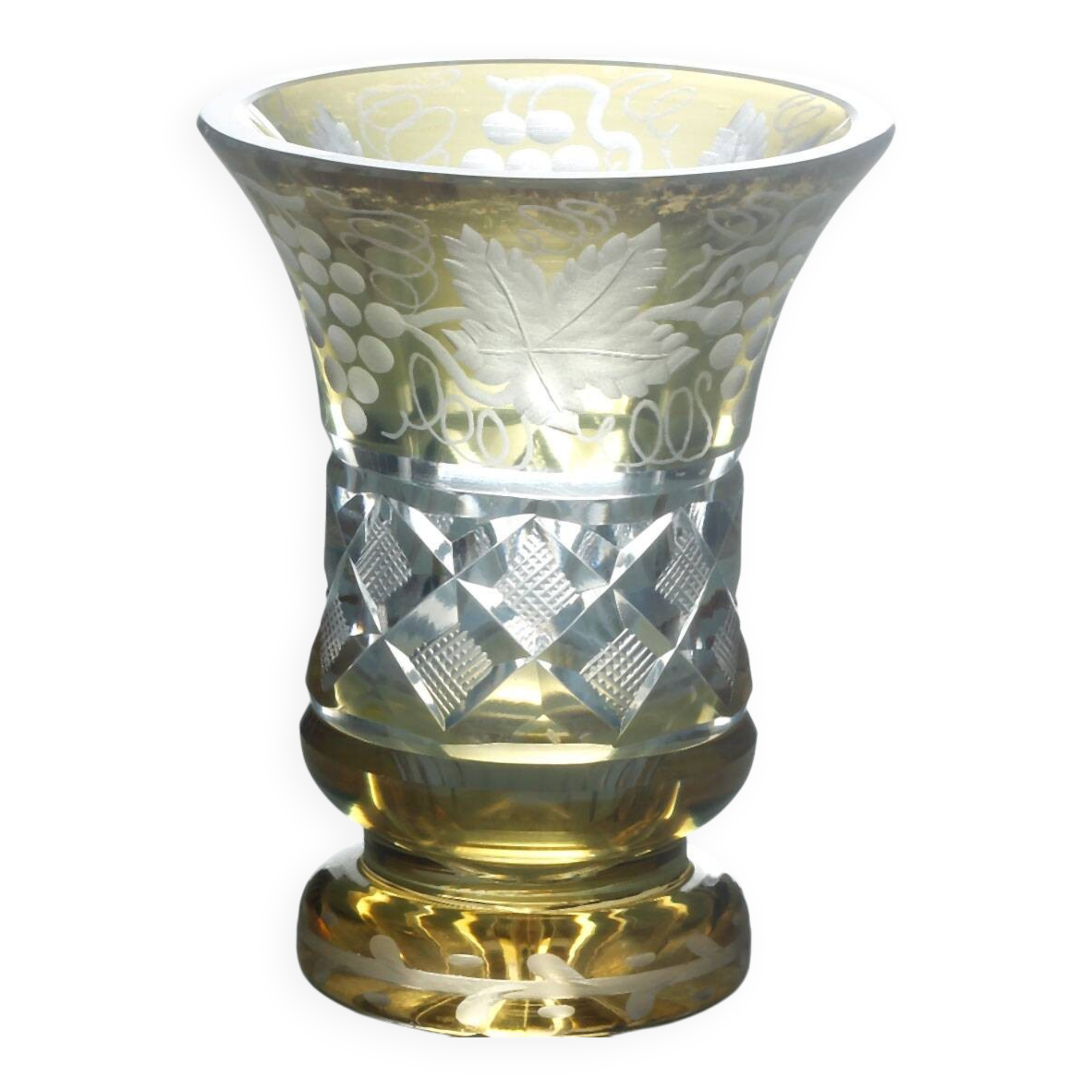 Small cut crystal vase from Bohemia.