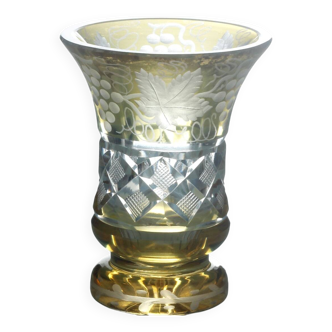 Small cut crystal vase from Bohemia.