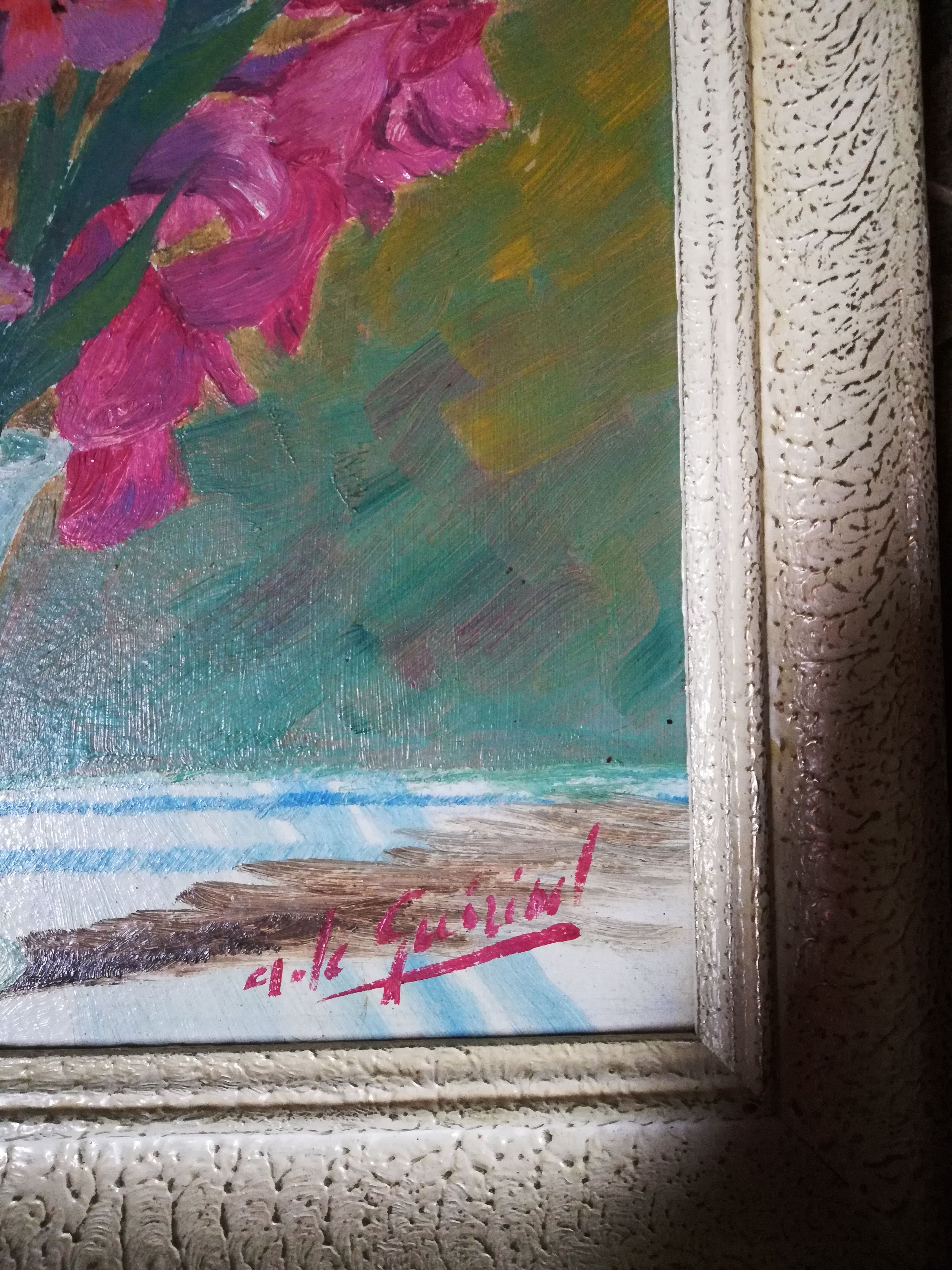 Glaïeuls bouquet table by Guerin