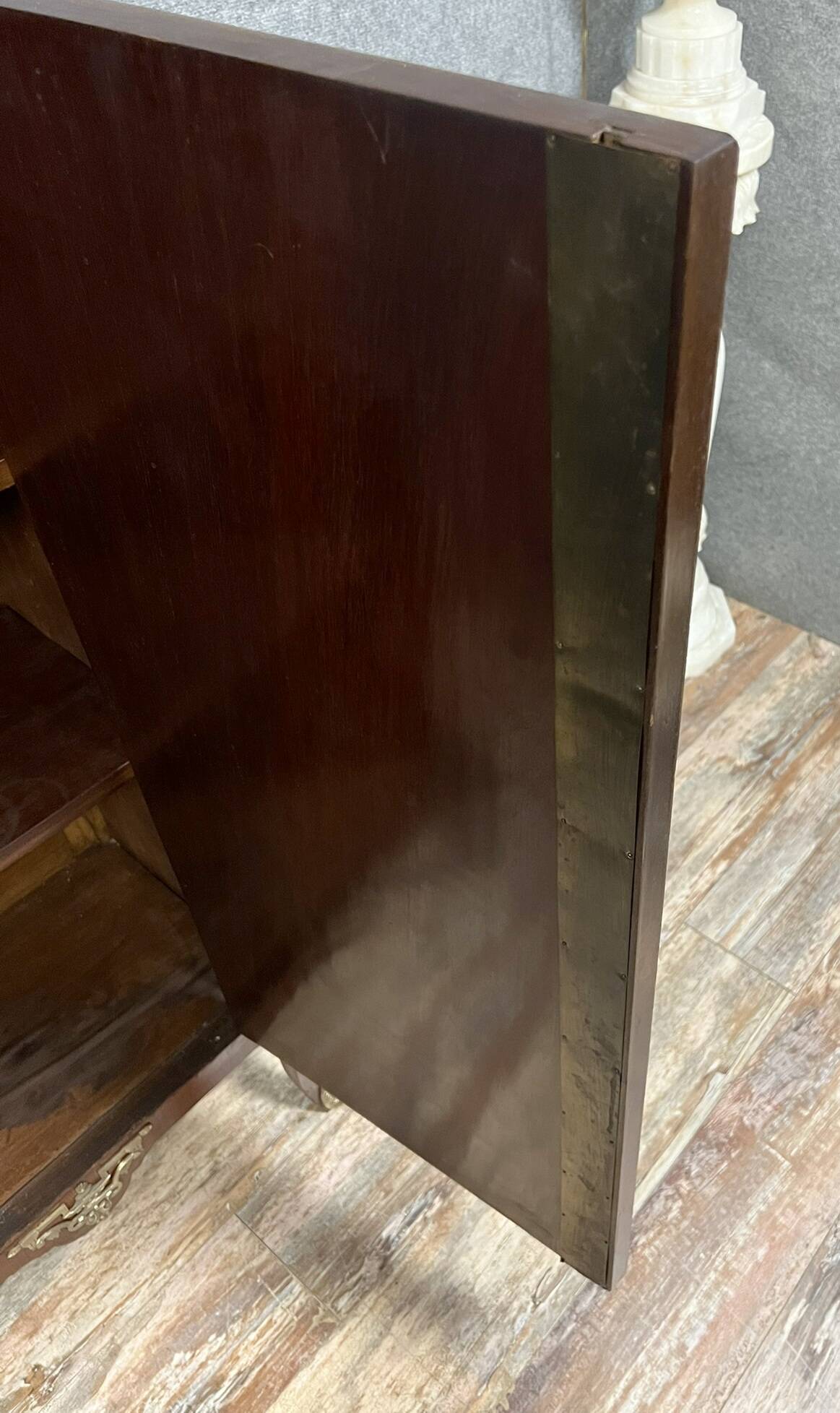 Louis XV style cabinet in marquetry circa 1850