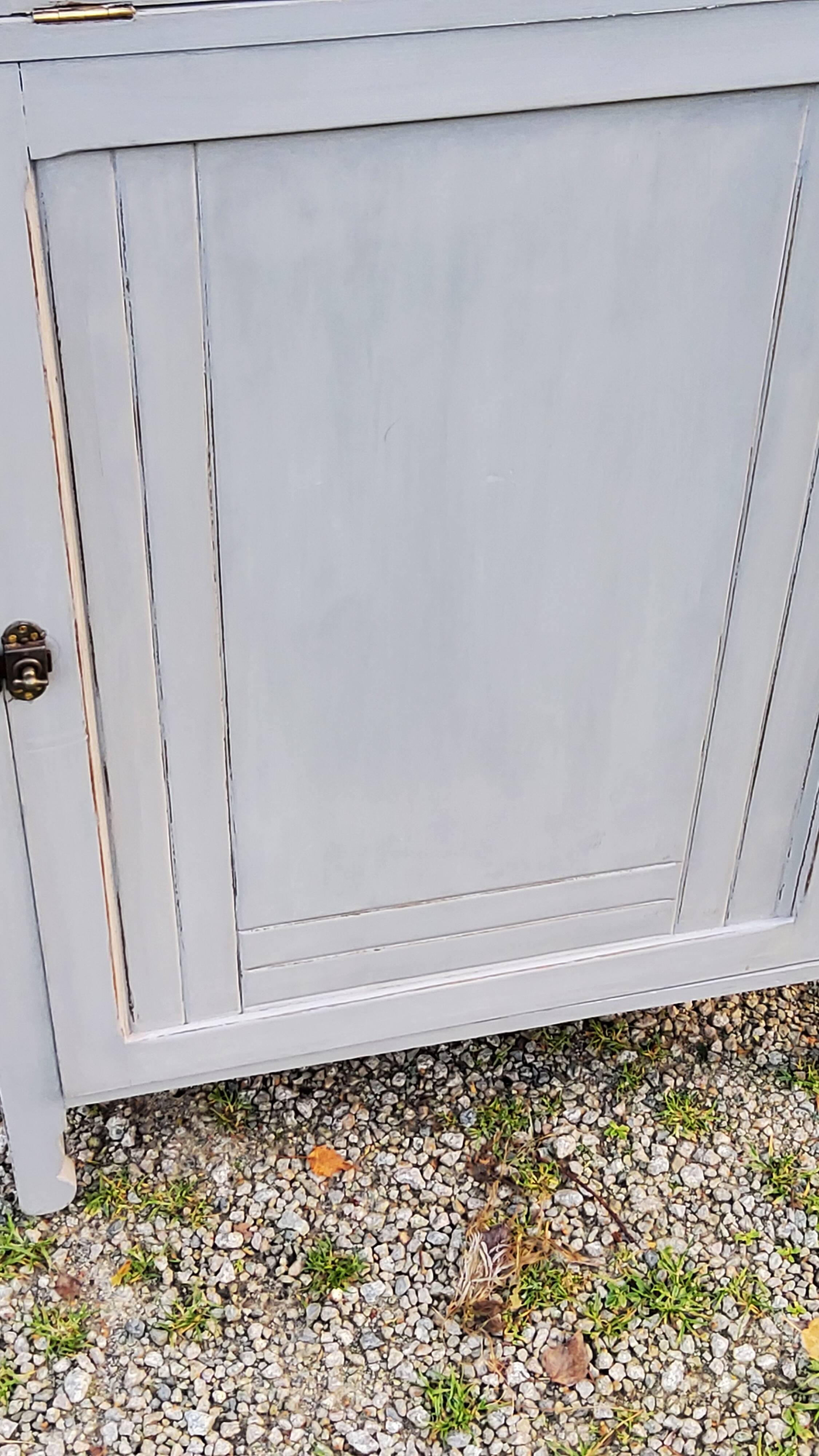 Parisian sideboard pantry from the 1920s with gray patina
