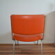 Armchair modernist vintage in orange leatherette 60 years