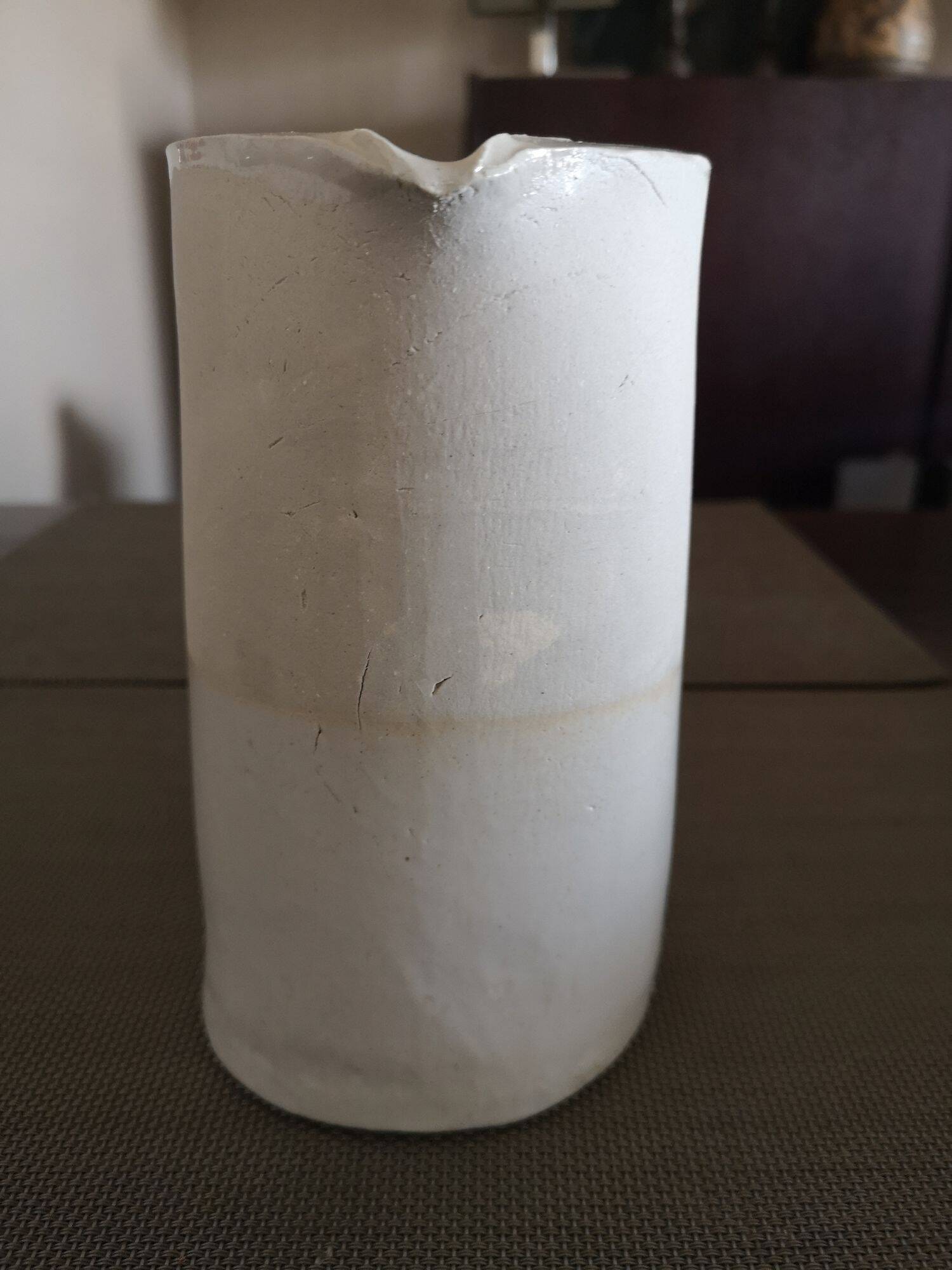 Beige terracotta pitcher - Handcrafted