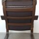 Fauteuil lounge en cuir marron  ''Poang'' Ikea 1990