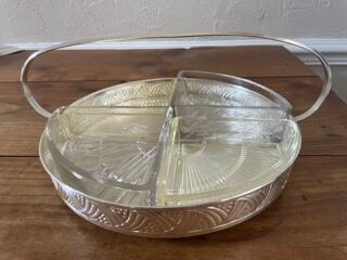 Silver metal dish