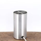Cylindrical aluminum table lamp, 70s