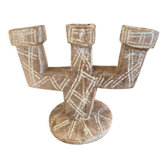 Brutalist stone candle holder