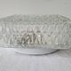 Square molded glass ceiling light "diamond point"