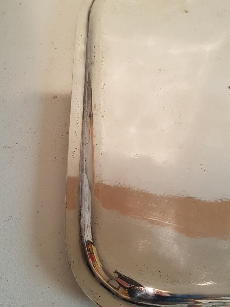 Louis XVI style silver metal tray