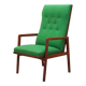 Teak green armchair, Danish design, 1970s, production: Denmark