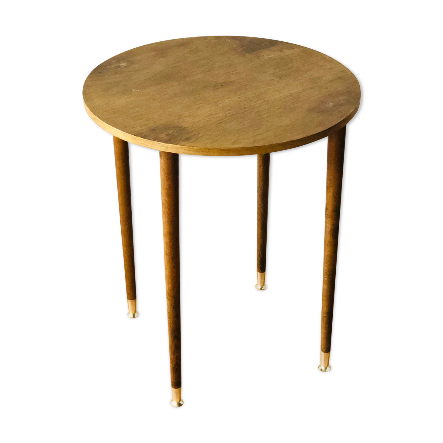 Side table vintage tapered legs 1950