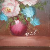 Painting on isorel - flowers
