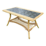 Rattan and bamboo coffee table