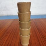 Set of 5 vintage stoneware cups