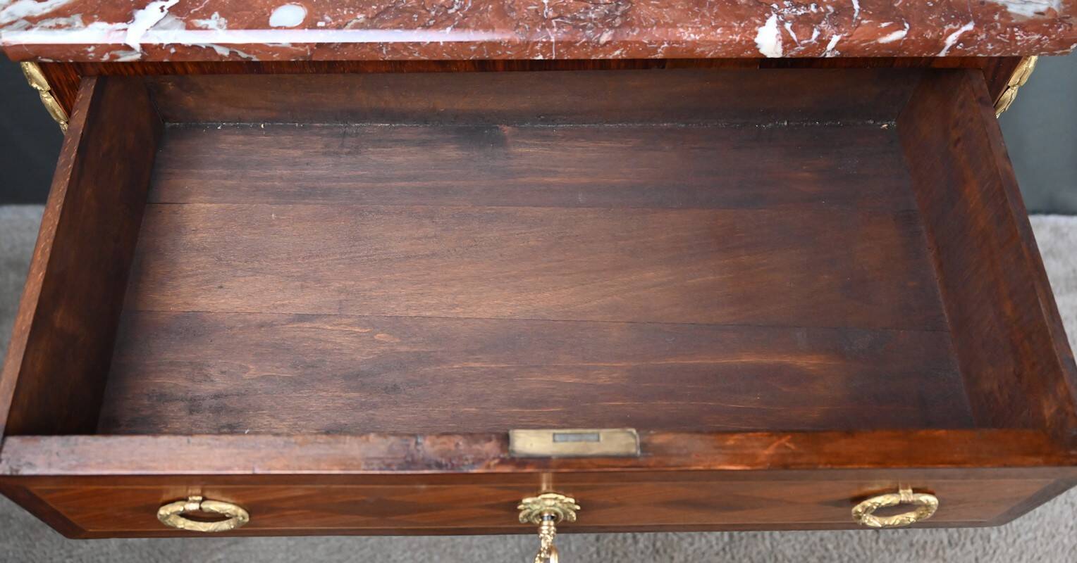 Marquetry Commode, Transitional Style Louis XV Louis XVI – Mid 20th Century