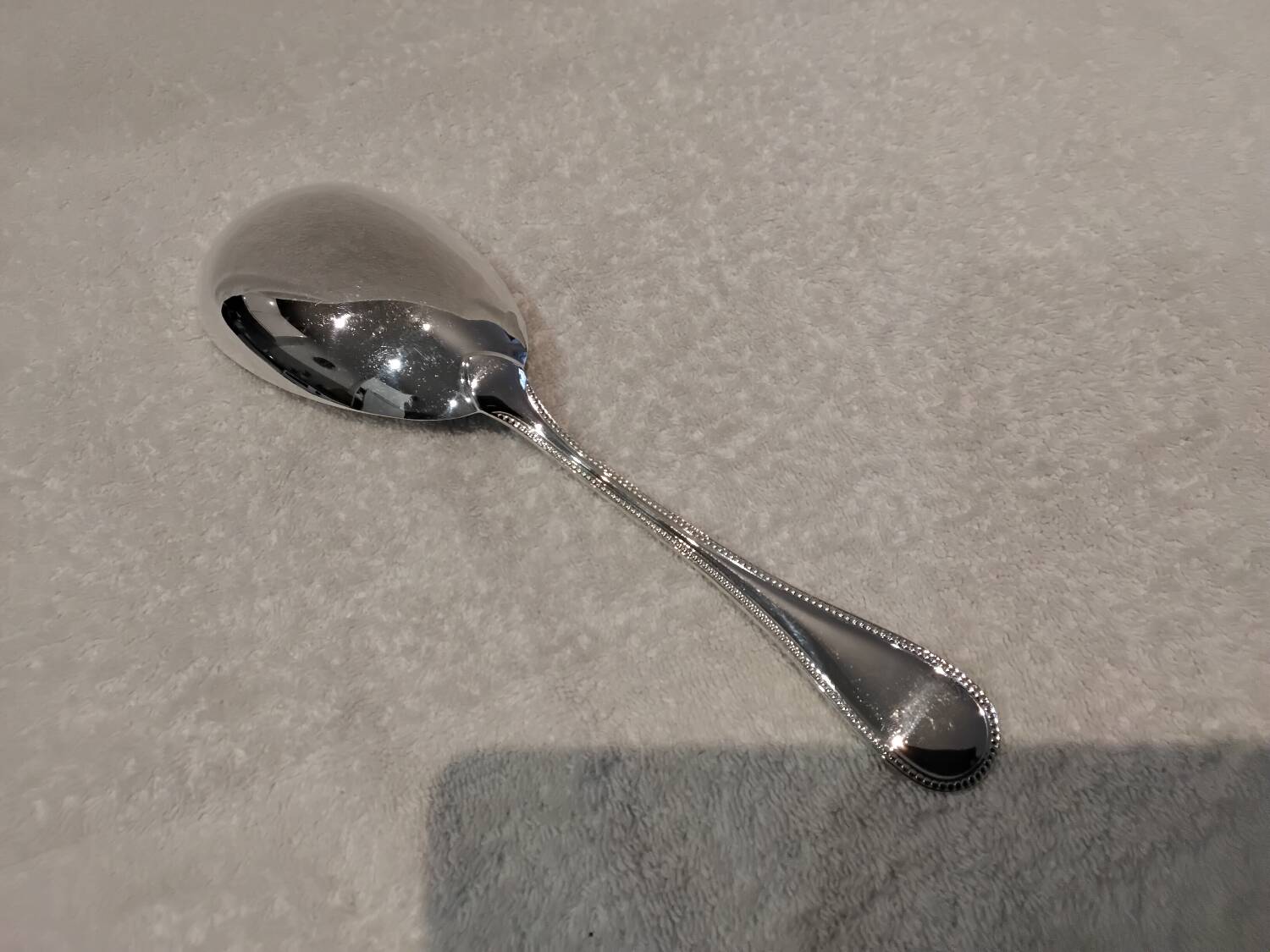 Christofle silver plated rice serving shovel, pearl model