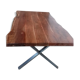 Table with raw solid top