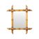 Antique Wooden Faux Bamboo Mirror France 45x39cm