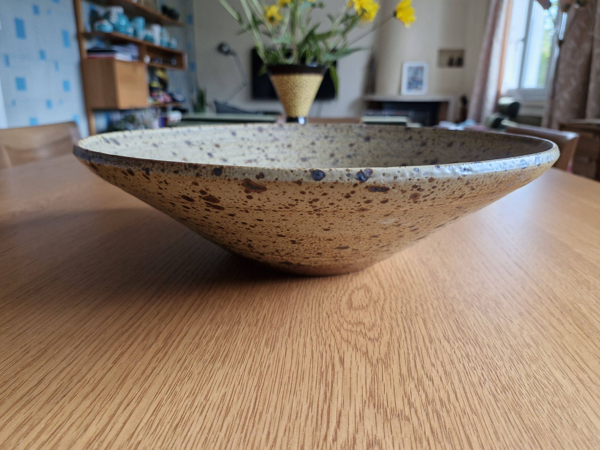 Pyrite stoneware bowl 35 cm