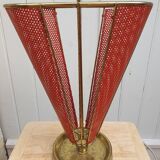 Perforated metal umbrella stand and scoubidou