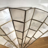 Mother-of-pearl fan sconce