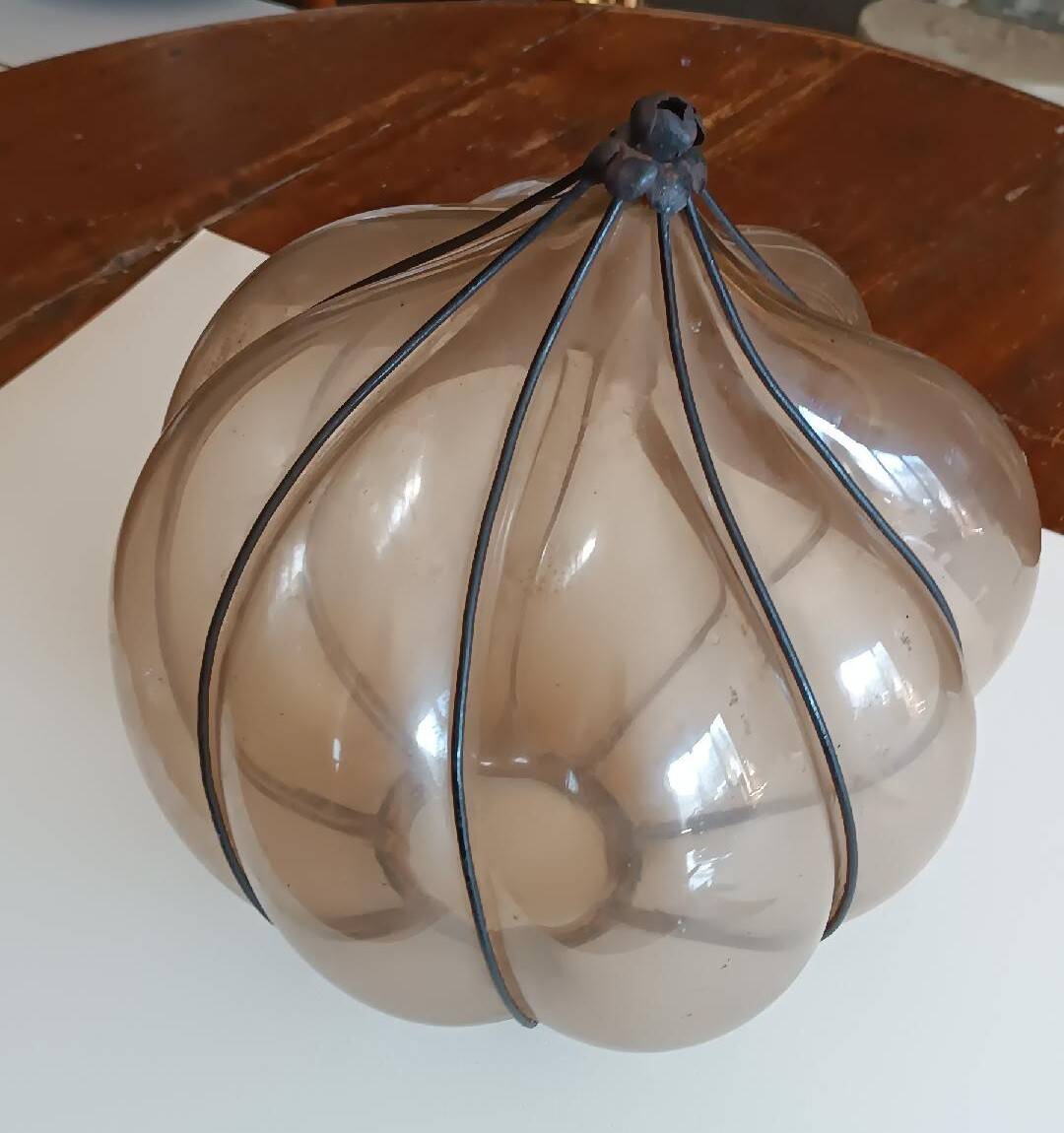 Lampe en verre soufflé de Murano du début des années 1900