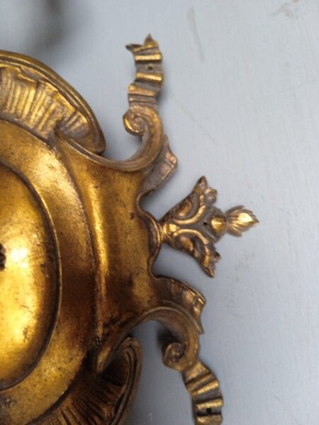 Pediment ornament gilded bronze furniture st Louis XV