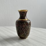 Cloisonne enamel vase