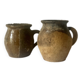 Pair of rustic pottery from the 19th century