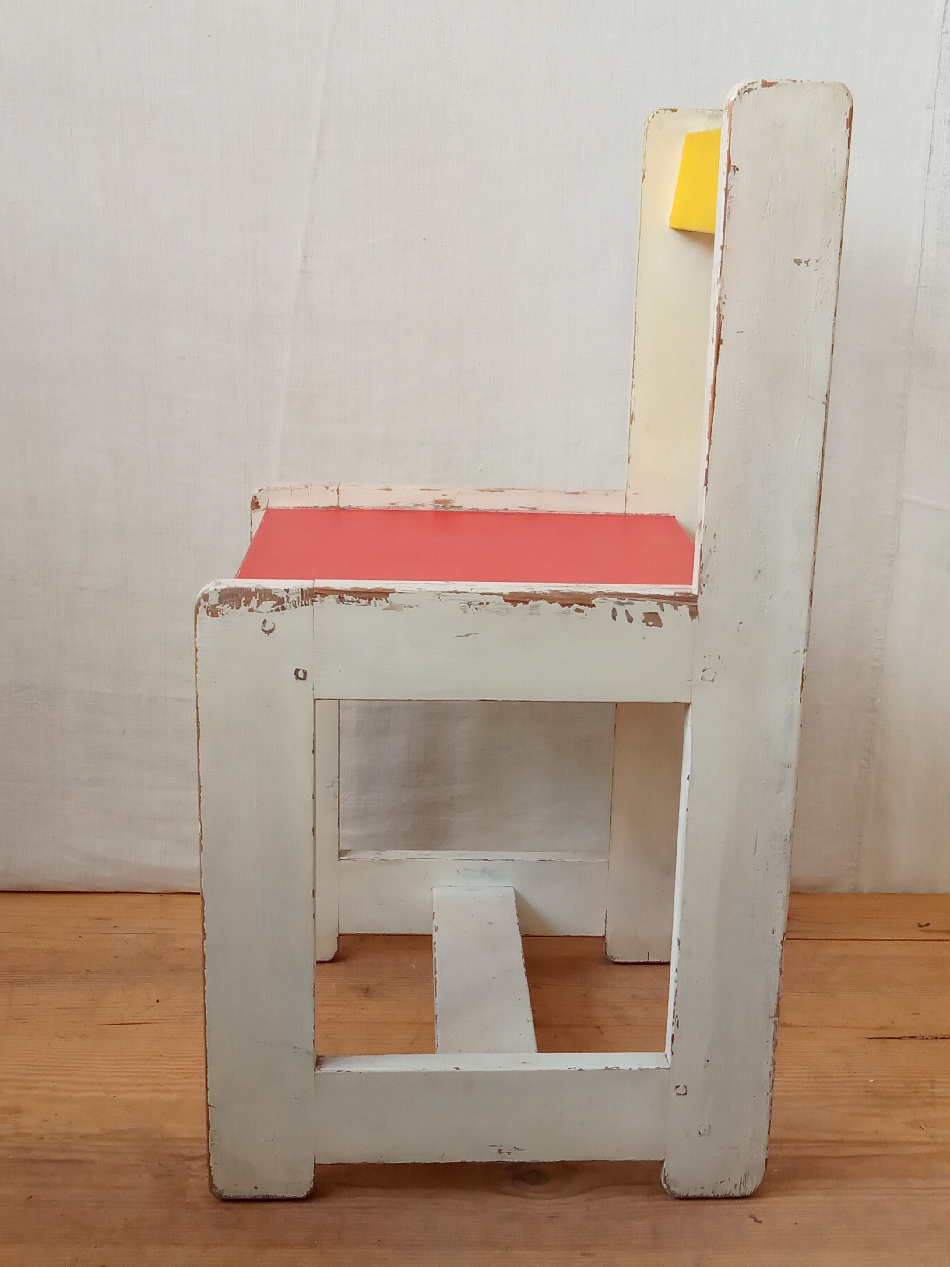 Painted wooden Bauhaus chair
