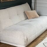SIA white bouclette designer sofa