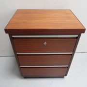 Mid century set of 2 mahogany filing cabinets